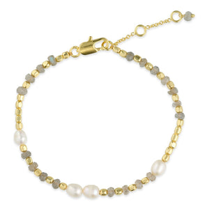 Pearls and Gemstones Bracelet in Gold