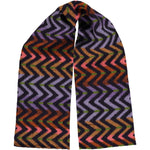 Large Zig Zag Scarf in Lilac/Ginger