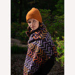 Large Zig Zag Scarf in Lilac/Ginger