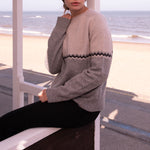 Zig Zag Sweater in Flannel Grey