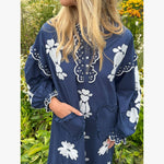Lilly Organic Cotton Dress in Navy
