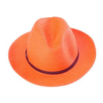 Paper Fedora Hat in Orange