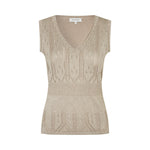 DEA KUDIBAL Fira Knit Tanktop in Glitter Beige