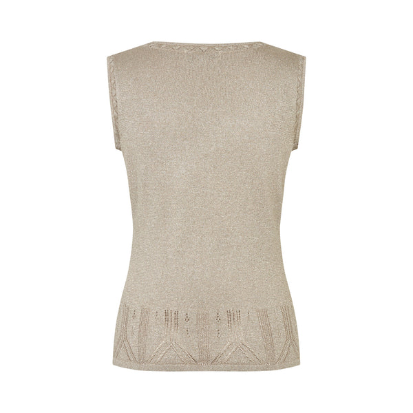 DEA KUDIBAL Fira Knit Tanktop in Glitter Beige