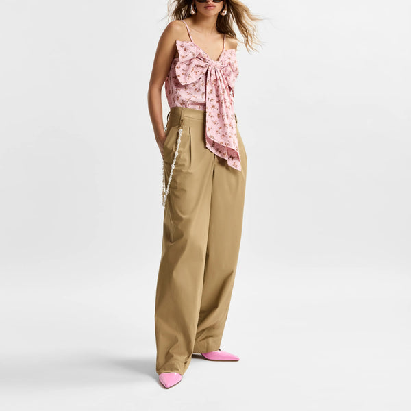 ESSENTIEL ANTWERP Jesuis Barrel Leg Pants in Cafe Frappe