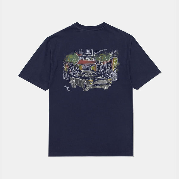 EDMMOND STUDIOS Savile Row T-shirt in Plain Navy