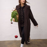 OUI Long Teddy Winter Coat in Mulch