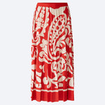 Midi Skirt in Red/White