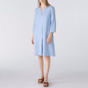 Linen Tunic Dress in Light Blue