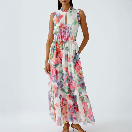 OUI 92857 Dress in Pink Green