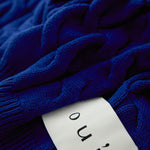 OUI Cable Knit Scarf in Royal Blue