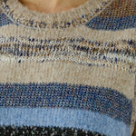 OUI Stripe Knitted Tank in Light Brown/Blue