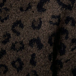 OUI Leopard Print Jumper in Dark Brown/Grey-Black