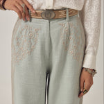 MAISON HOTEL Ludovico Cotton Trousers in Azzurro