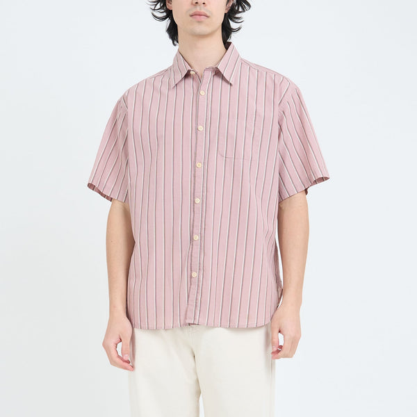 OLIVER SPENCER Atlanta Short Sleeve Shirt in Fergusson Pink