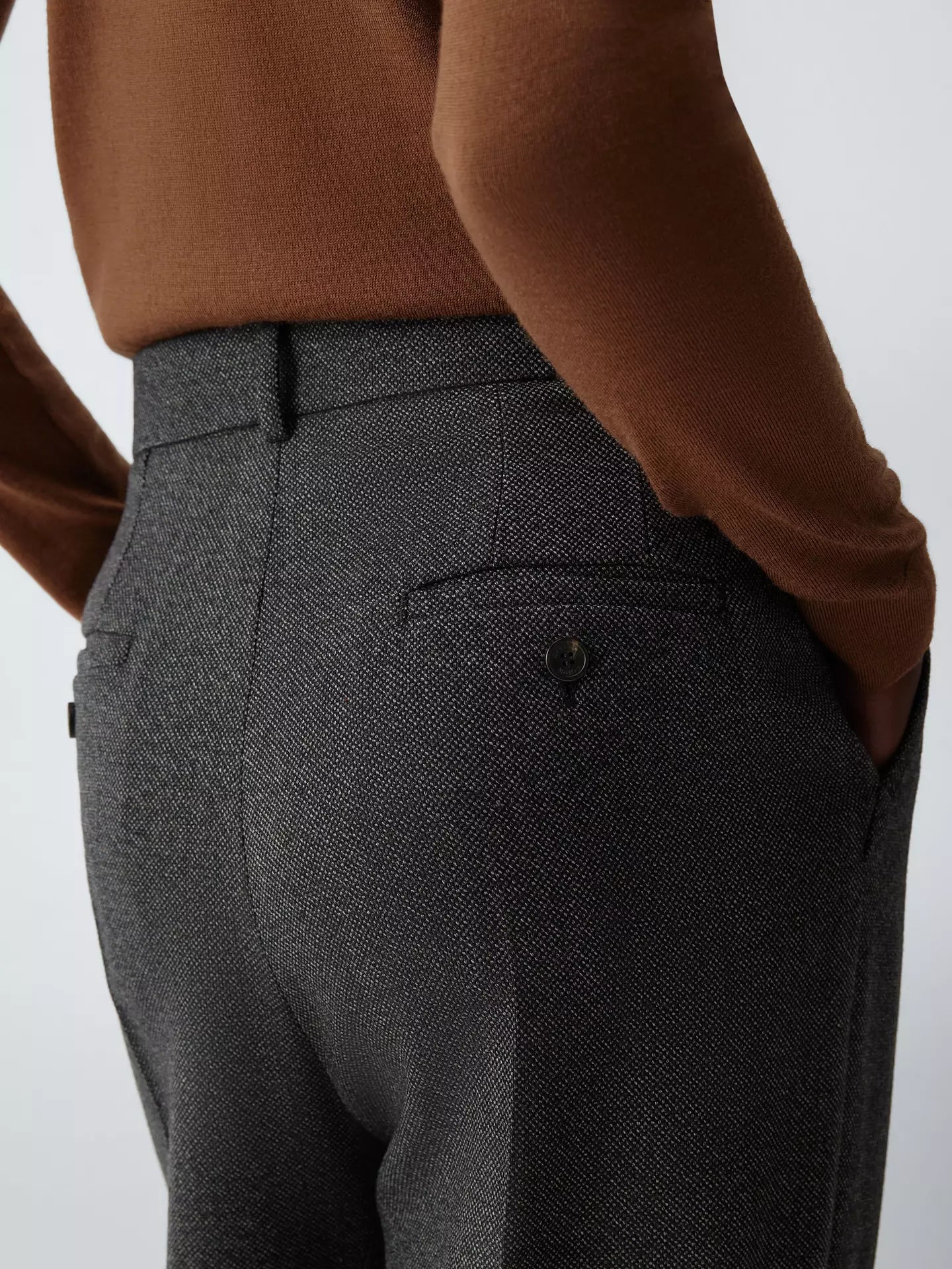 WEEKEND MAX MARA Inserimento - WKIStadio Front Pleat Tweed Wool Trousers in Medium Grey