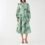 DEA KUDIBAL Anitta Jacket with Belt in Botanic Green