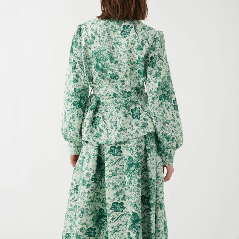 DEA KUDIBAL Anitta Jacket with Belt in Botanic Green