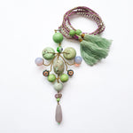 PHILIPPA KUNISCH Large Peruvian Gypsy Necklace in Green