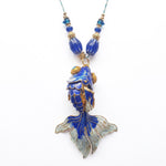 PHILIPPA KUNISCH XL Fish Necklace in Blue