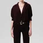 CITIZENS OF HUMANITY Kayla Corduroy Shirt in Eggplant