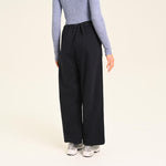 SACRECOEUR Leon Wide Leg Trousers in Navy