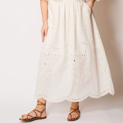 FAUNE Mabel Skirt in Vintage White