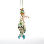 PHILIPPA KUNISCH L Fish Necklace in Turquoise