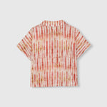 BEATRIZ FUREST Rebeca Short Sleeve Shirt in Ecru/Red