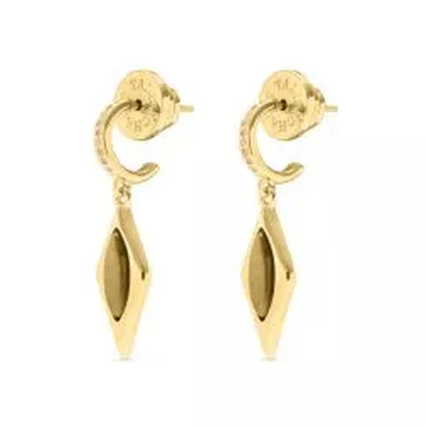 TALIS CHAINS Oval Kite Earrings in Tigers Eye