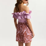 ESSENTIEL ANTWERP Jorton Towel Jersey Shorts in Violette