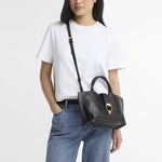 BARBOUR Alder Mini Leather Tote Bag in Black