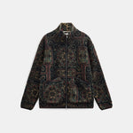 ANERKJENDT Aktoni Jacquard Teddy Cardigan in Forest Night