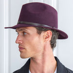 TRAVAUX EN COURS Felt Fedora in Plum