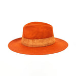 TRAVAUX EN COURS Wide Brim Fedora Leather Band in Tiger