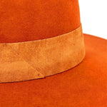 TRAVAUX EN COURS Wide Brim Fedora Leather Band in Tiger