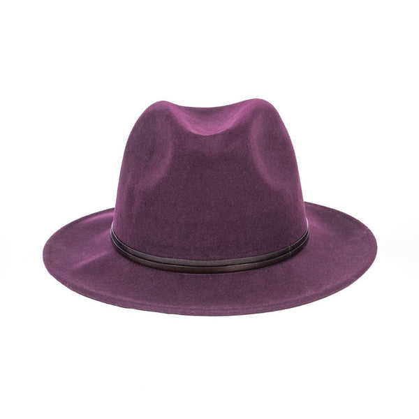 TRAVAUX EN COURS Felt Fedora in Plum