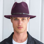 TRAVAUX EN COURS Felt Fedora in Plum