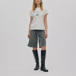 RABENS SALONER Ambla Journey T Shirt in Chalk