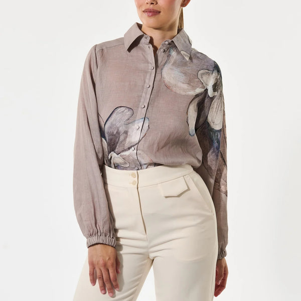 DEA KUDIBAL SiomaDEA NS Shirt with Balloon Sleeves in Belladonna Latte