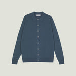 JOHN SMEDLEY Tibor Extra Fine Merino Wool Shirt in Teal Firth