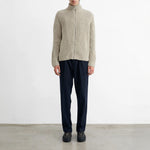 EDMMOND STUDIOS Paris Cardigan in Plain Light Grey Melange