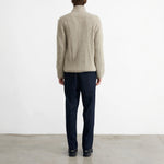 EDMMOND STUDIOS Paris Cardigan in Plain Light Grey Melange