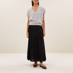 BY-BAR Sil V Neck Jumper in Grey Melee