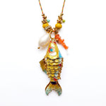 PHILIPPA KUNISCH L Fish Necklace in Gold
