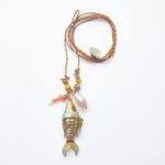 PHILIPPA KUNISCH L Fish Necklace in Gold