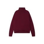 JUMPER 1234 Cashmere Oversize Roll Collar Jumper in Cherry Lacquer