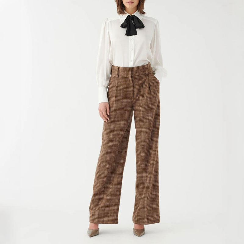 DEA KUDIBAL Casitia Wide Leg Trousers in Windsor Check