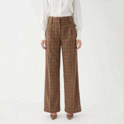 DEA KUDIBAL Casitia Wide Leg Trousers in Windsor Check