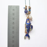 PHILIPPA KUNISCH L Fish Necklace in Blue